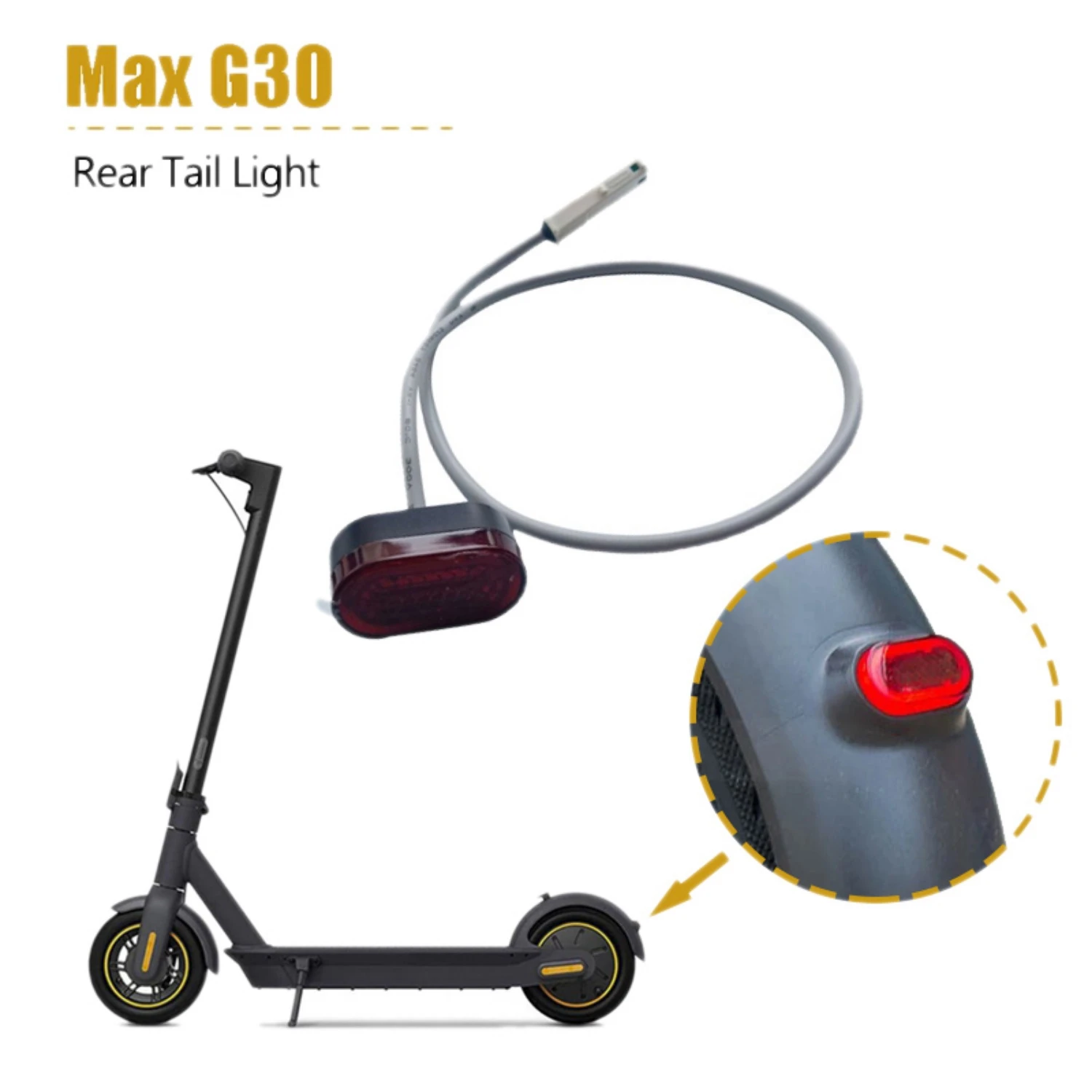 

Electric Scooter Tail Light Warning Lamp LED Rear Light for Ninebot MAX G30