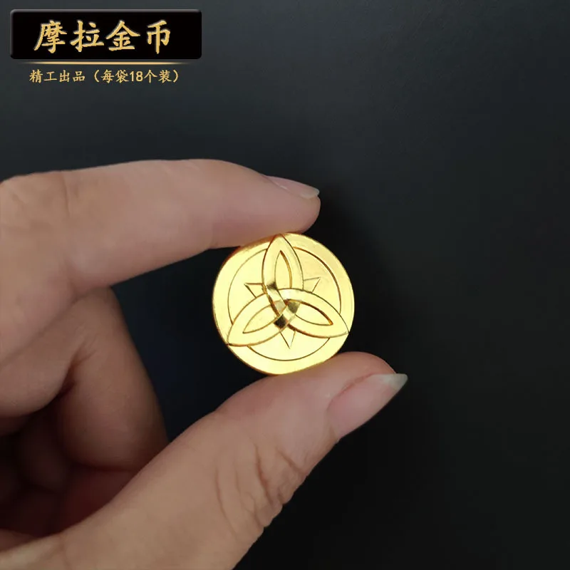 

5pc/set Genshin Impact Gold Mora Coin Morax Cosplay Prop Accessories 2cm