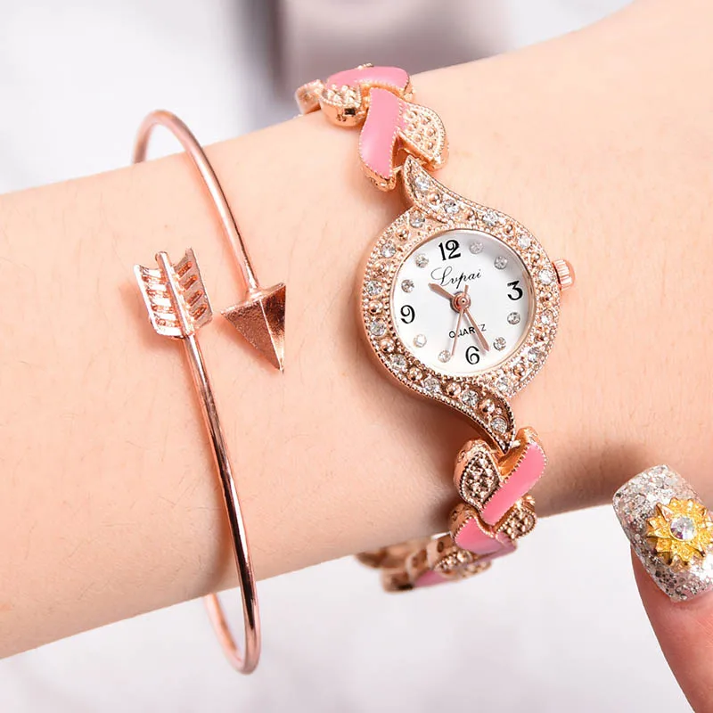 2023 New Hot Selling Creative Colorful Steel Band Simple Digital Women's Quartz Watch Girlfriend Fashion Exquisite Gift