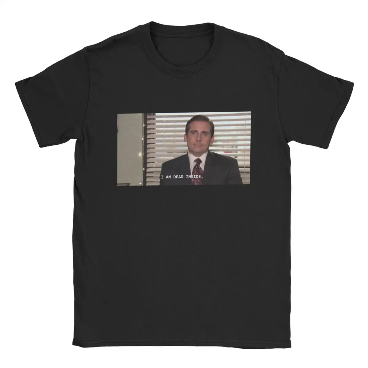 

I Am Dead Inside Michael Scott T Shirts Men Pure Cotton Vintage T-Shirt The Office Tv Series Tees Short Sleeve Clothing Summer