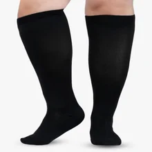 Large Size Men and Women Compression Socks Special Plus Size Unisex Long Solid Color Running Fitness Pressure Socks 2XL 3XL 4XL 