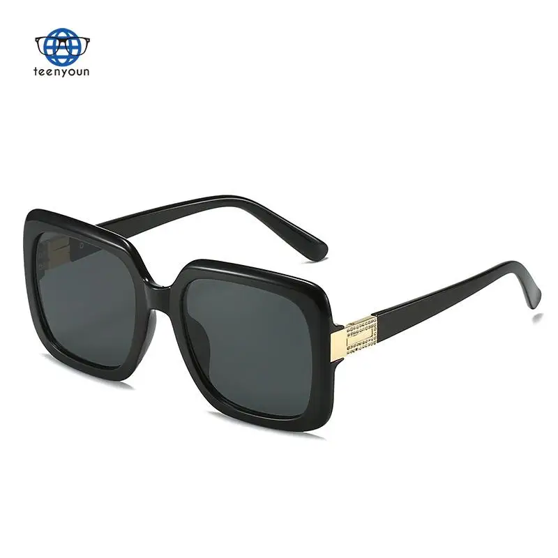 

Очки солнцезащитные Teenyoun женские, роскошные брендовые модные солнечные очки в стиле ретро, квадратной формы, в большой оправе, лето 2022