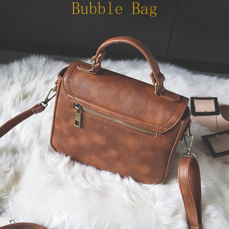 2023 New Style Small Square Bag Retro Style Handbag PU Lock Button Women's Bag Popular Simple Small Bag Purse