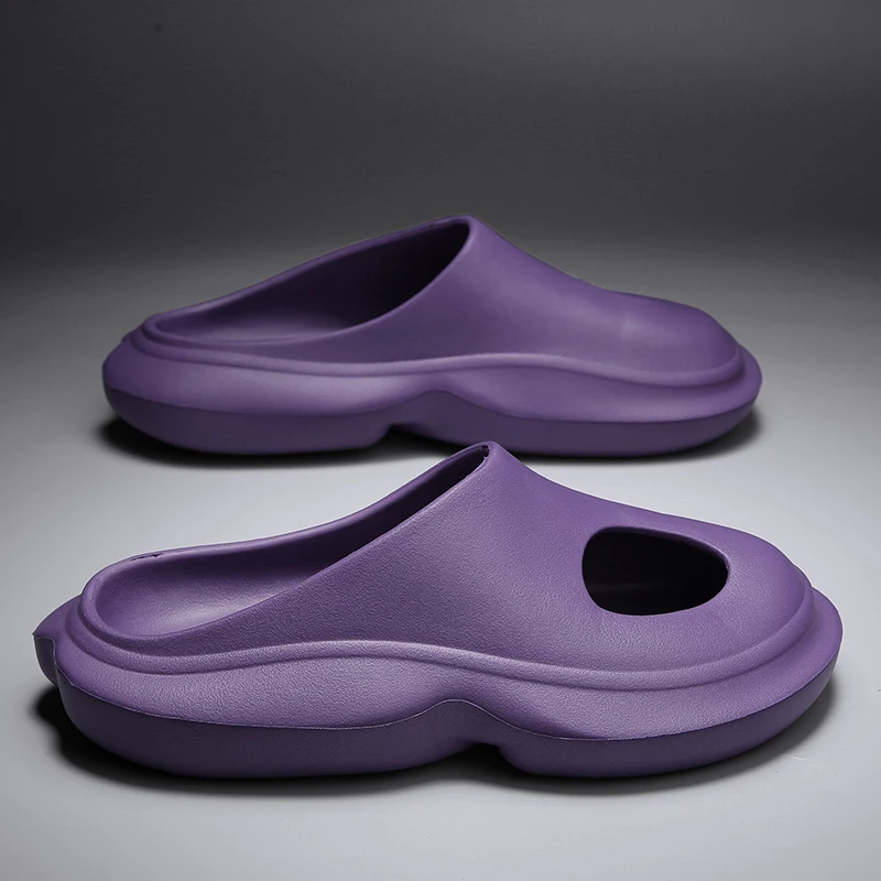 

New Summer Men Slippers Eva Injection Garden Shoes Couple Soft Slip-On Slide Women Slippers Design Personality Walking Sandals