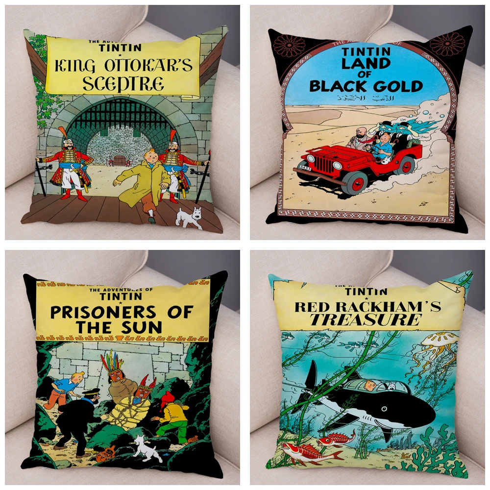 Классический винтажный Чехол для подушки с рисунком в виде книжки из аниме