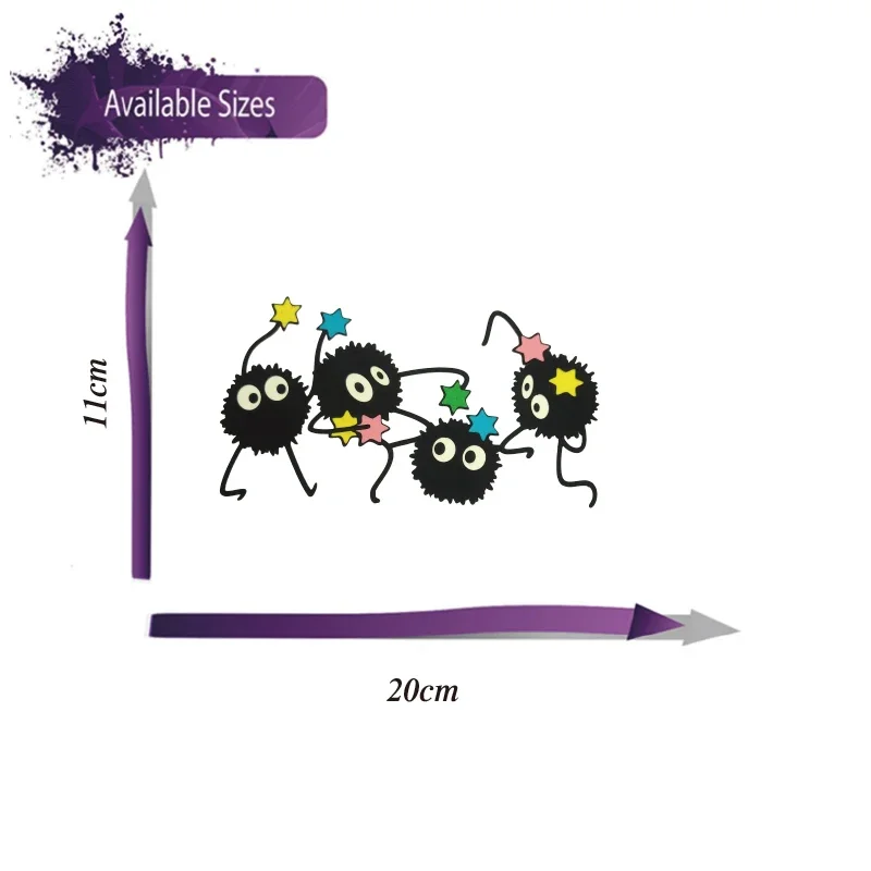 Мультфильм Сажа Сприйт автомобильная наклейка Ghibli аниме водостойкая Susuwatari авто
