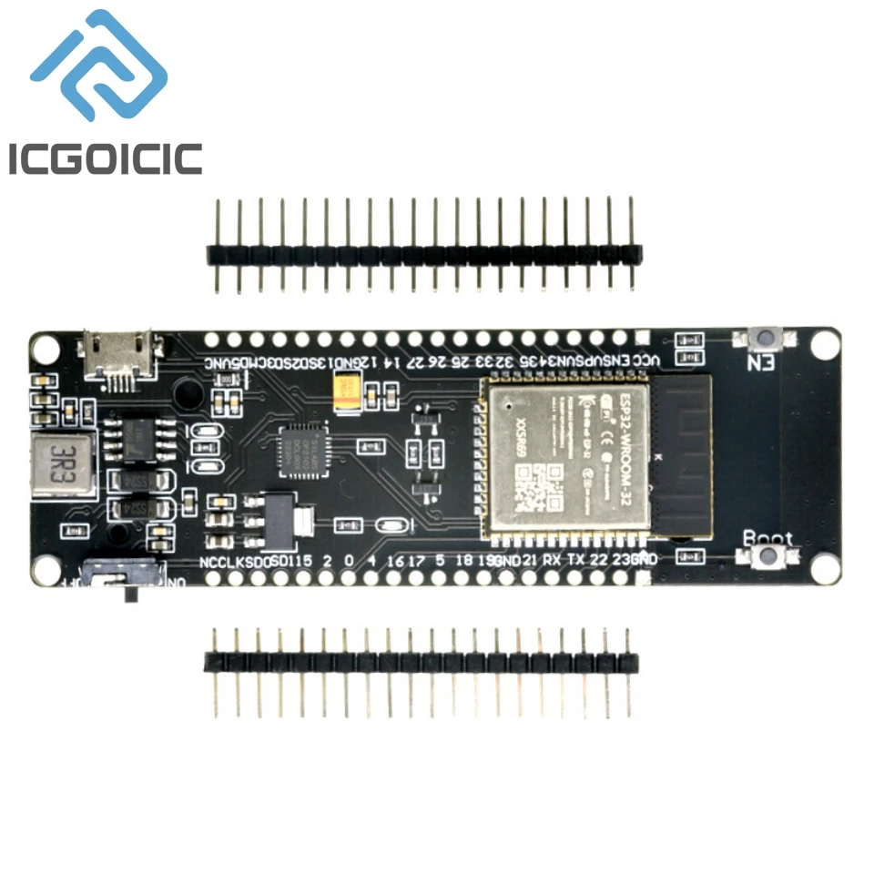 Беспроводная макетная плата ESP32 с Wi-Fi и Bluetooth держателем для аккумулятора 18650