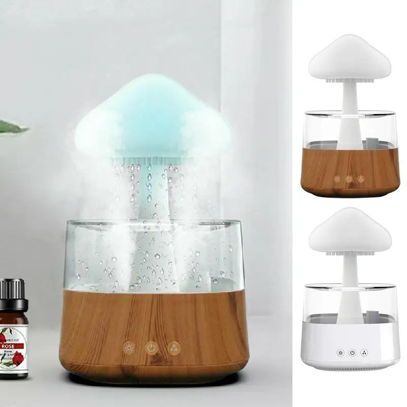 

Rain Cloud Humidifier Design Mushroom Lamp Colorful LED Light Aroma Diffuser USB Air Diffuser Mist Maker For Sapa living Room