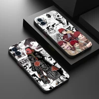 naruto anime phone case for funda iphone 13 12 11 pro max mini x xr xs max 6 6s 7 8 plus coque black liquid silicon soft