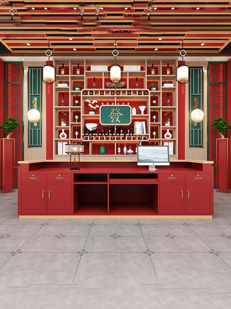 Новый китайский стиль барная стойка ретро-магазин барбекю для ресторана