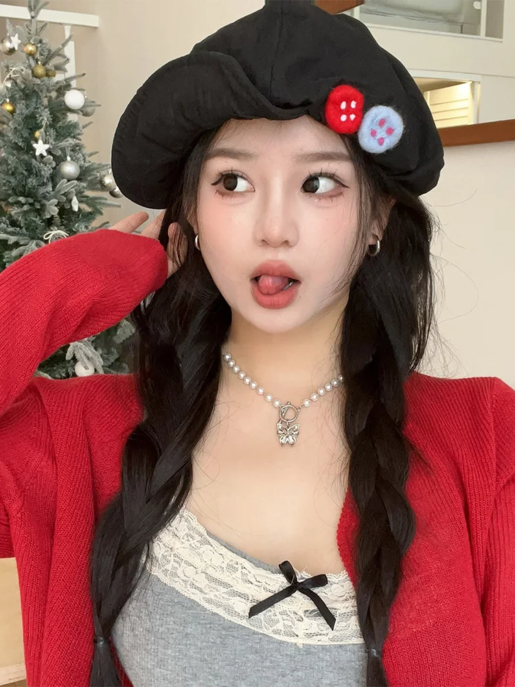 Японский модный хлопковый и льняной берет в стиле ретро женский 2024 новая кепка