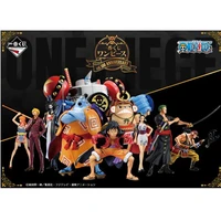 bandai one piece vol 100 anniversary straw hat pirates ichiban action figures assembled models childrens gifts anime