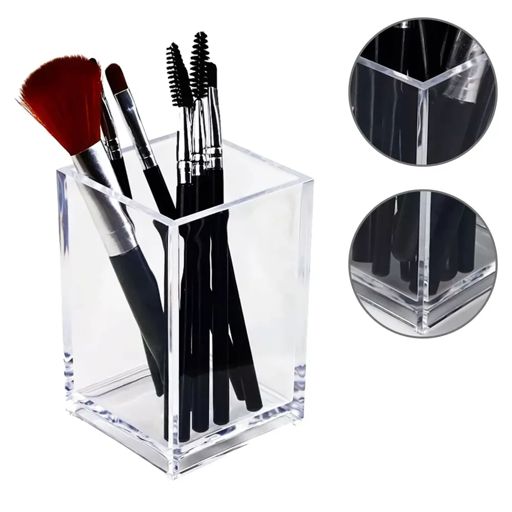 

2022New Storage Makeup Brush Pot with Brushes Storage Acrylic Make Up Organizer for Cosmetics Holder Desk Cosmetic Storage New