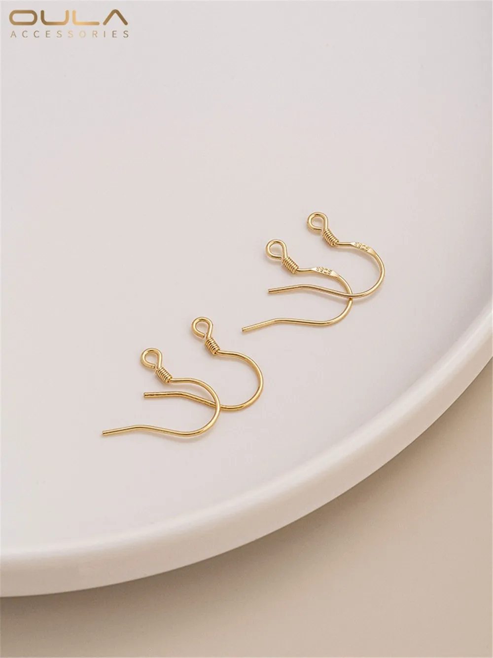 Ушной крючок из стерлингового серебра 925 пробы всего тела сумка 14-каратного