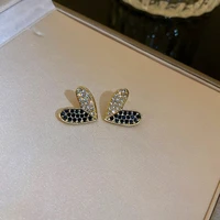 lovoacc stylish multi designs spark rhinestones love heart dangle earring for women multi layered drop earrings party jewelry