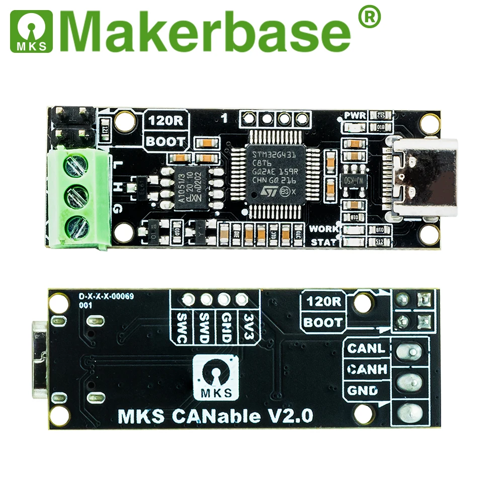 Анализатор адаптера Makerbase CANable 2.0 USB-CAN CANFD Slcan