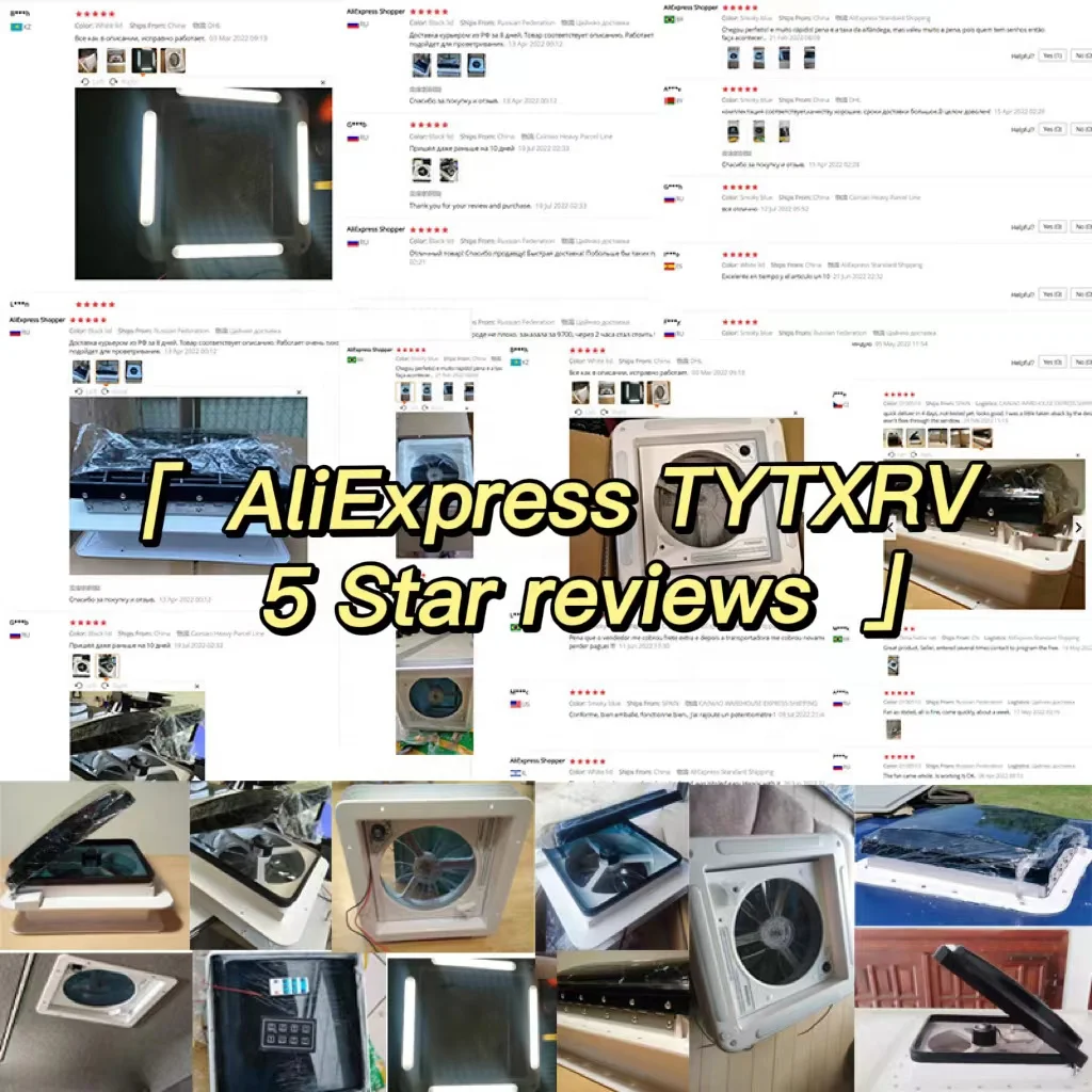Вентилятор для крыши каравана TYTXRV 14 дюймов, 12В24В, 420 мм, с 6-скоростной панелью управления, вытяжной вентилятор (art.: 3920dbfbe8b95) - 3920dbfbe8b95