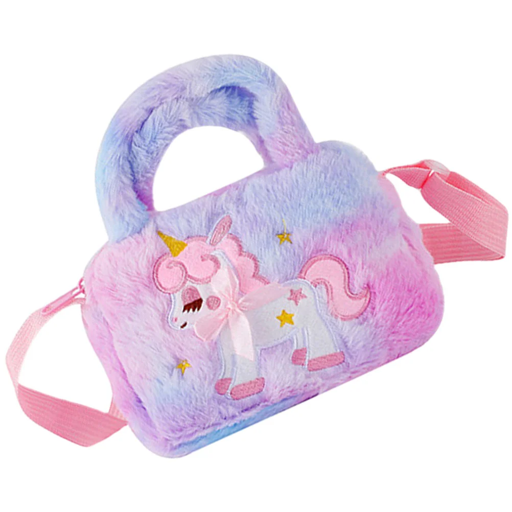 

Plush Crossbody Girls Shoulder Cartoon Pouch Decorative Cute Single Purse Kids Lovely Wallet Little Children Gift Birthday