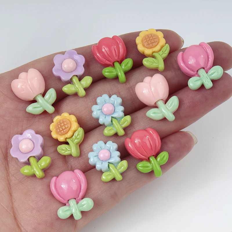 Мини-цветок для нейл-арта 30 шт. искусственная смола Шпилька волос материалы