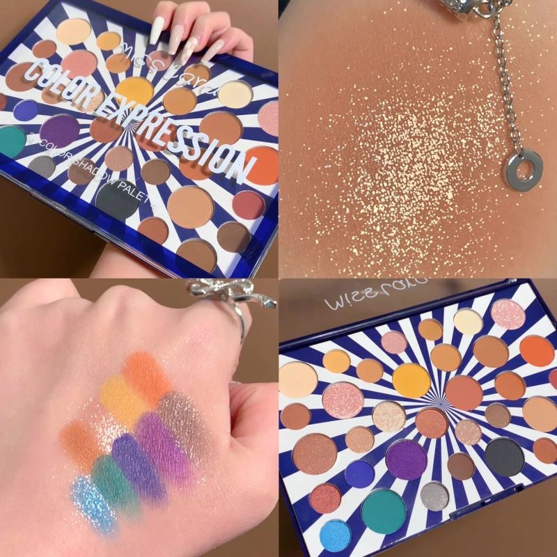 

34 Color Eye Shadow Palette Artist Shimmer Glitter Matte Earthy Pigmented Powder Pressed Colorful Eyeshadow Makeup Cosmetics