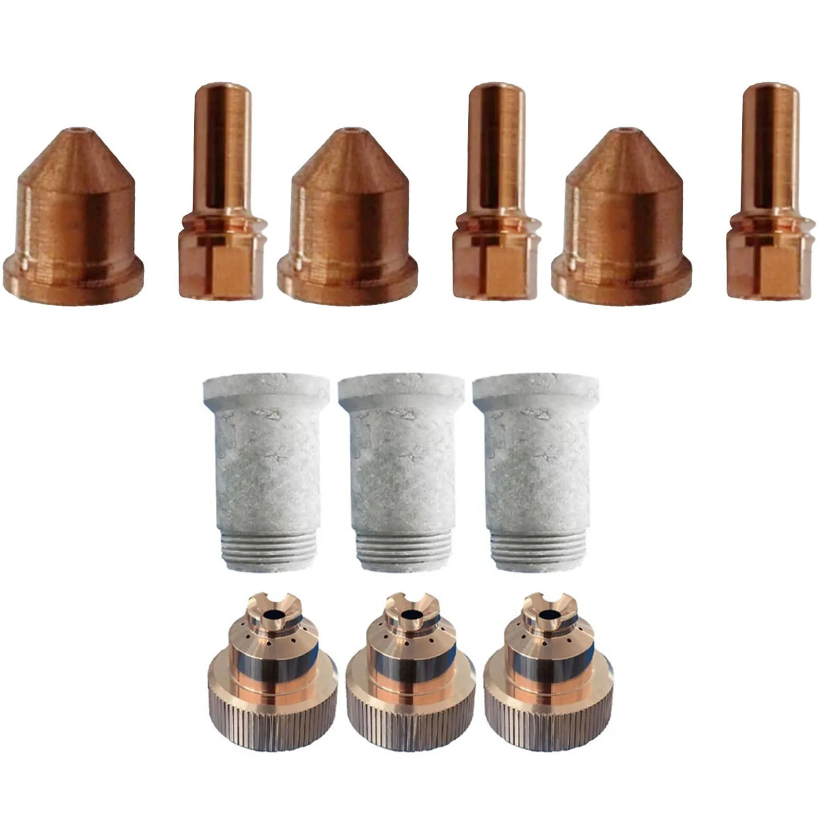 

Nozzles Electrodes 12PCS High Quality PT105 Plasma Cutter Protective Cover Torch Electrode Vortex Ring Professional