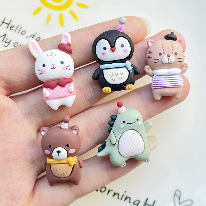 

10 шт., новинка, милые мини-фотообои, кролик, животные, полимерные украшения для скрапбукинга «сделай сам», шпильки для волос, аксессуары для у...