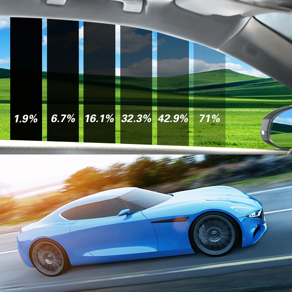 

Car Window Foils 71% Transmittance Solar UV Protector Foils Car Side Window Tint Film Car Home Window Glass Sun Shade Film