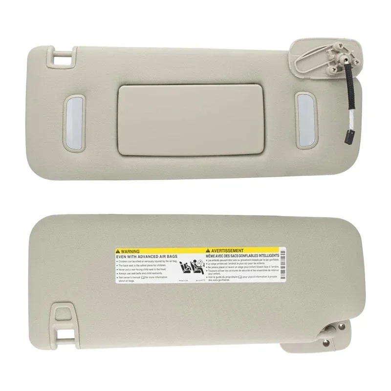 Автомобильный солнцезащитный козырек серый левый/правый боковой с зеркалом для