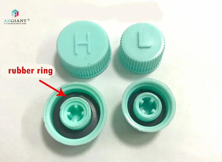 

4 шт. Автомобильная крышка клапана кондиционера низкого давления/высокого давления LH Пылезащитная Крышка для автомобиля 134a порт фторида тр...