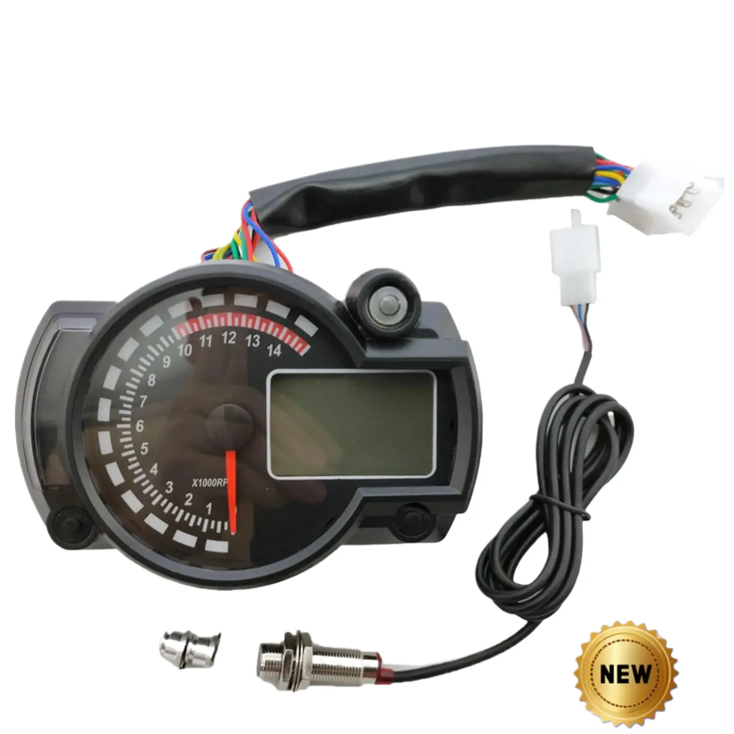 Для KOSO мотоцикла ЖК-цифровой одометр RX2N универсальный 7-цветный электронный