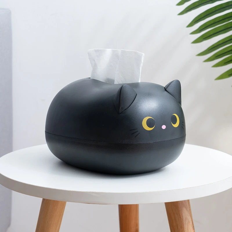 

Коробка для салфеток Kawaii Cat, коробка для хранения кухонных салфеток, контейнер для туалетной бумаги, Настольный держатель для туалетной бум...