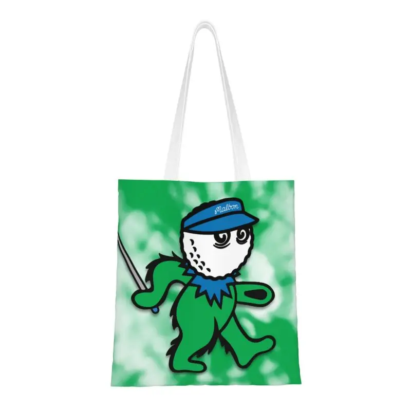 

Funny Malbons Golf Shopping Tote Bags Recycling Groceries Canvas Shopper Shoulder Bag