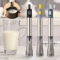 portable handheld electric milk frother maker battery foam maker handheld foamer high speeds drink mixer coffee frothing wand