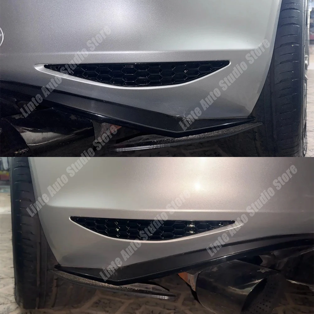 Фото Задний бампер с отражателями в стиле Honeycomb для VW Golf MK7 GTI GTD GTE TDI TSI TGI R R-line 2013-2016, глянцевый черный, запасные части №3
