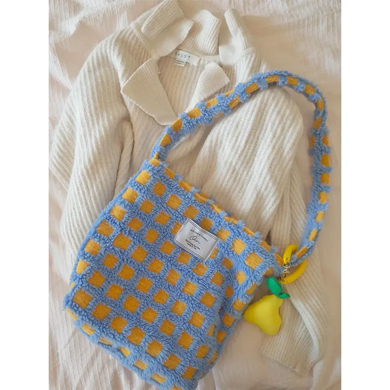 Korean Sweer Women Bag 2022 Spring Tote Bag Casual Handbags Solid Zipper Soft Shoulder Bag Girls Bag Handbag