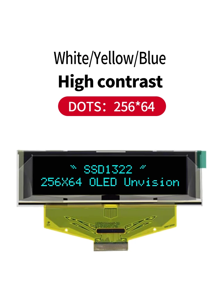 SPI параллельный SSD1322 25664 256*64 ЖК-панель 256x64 2 8-дюймовый OLED