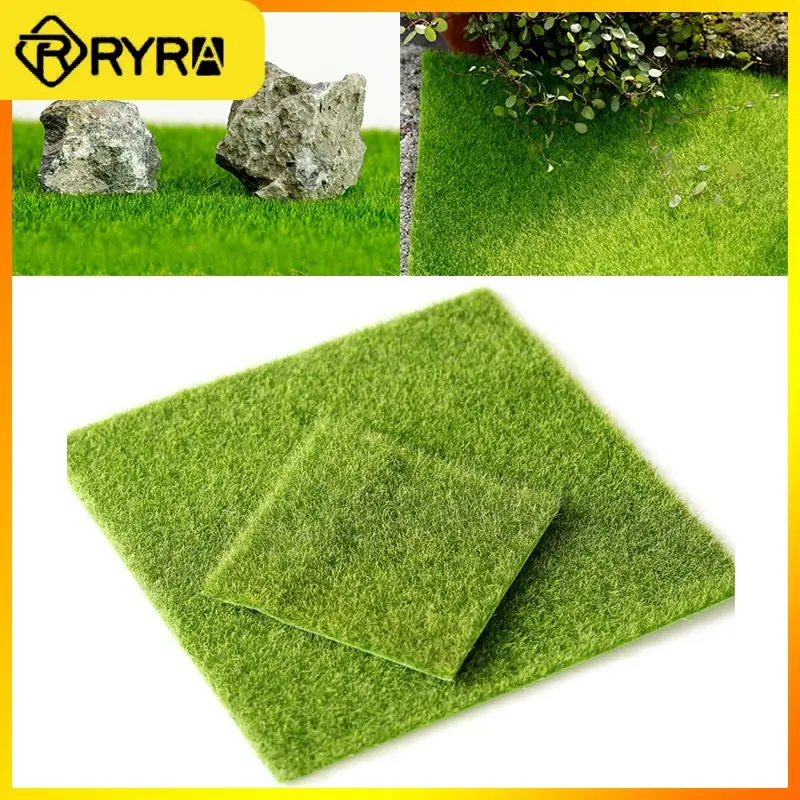 

Simulation Moss Turf Lawn Wall Green Plants DIY Artificial Grass Board Wedding Mini Garden Micro Landscape Decor Accessories