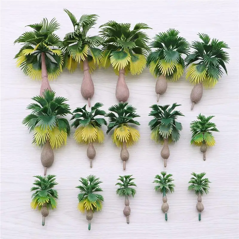 10/15pcs Model Trees For HO N Z Gauge Building Railroads Train Palm Tree Tropibal Forest Landscape Scale Miniatures | Дом и сад