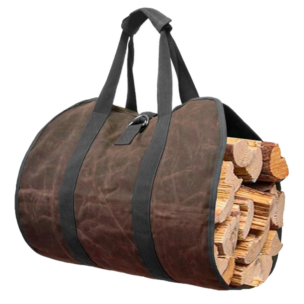

Supersized Canvas Firewood Wood Carrier Bag Log Camping Outdoor Camping Holder Carry Storage Bag Wooden Canvas Bag