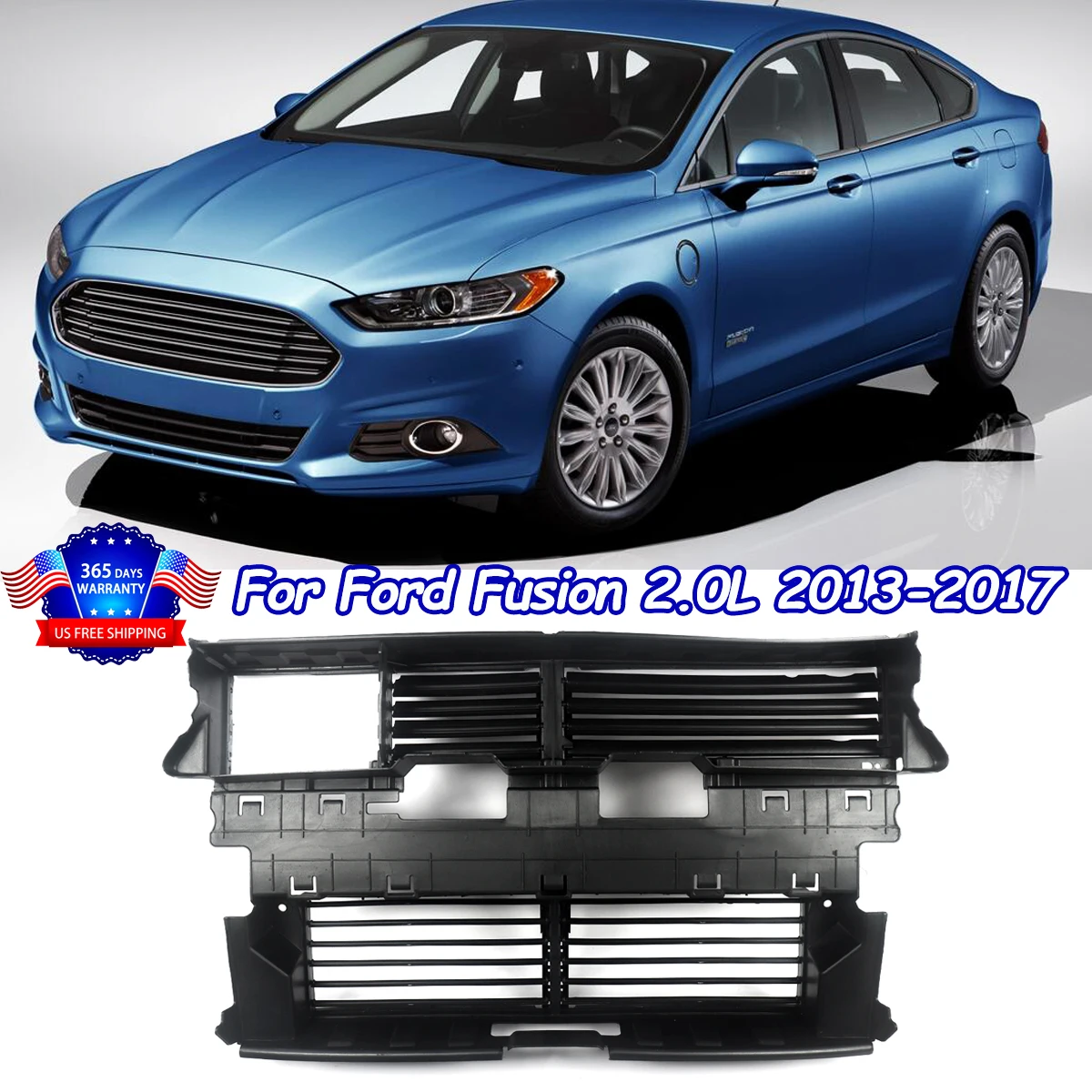 

FRONT RADIATOR GRILLE SHUTTER Without MOTOR FOR 2013-2017 FORD FUSION 2.0L DS7Z8475A