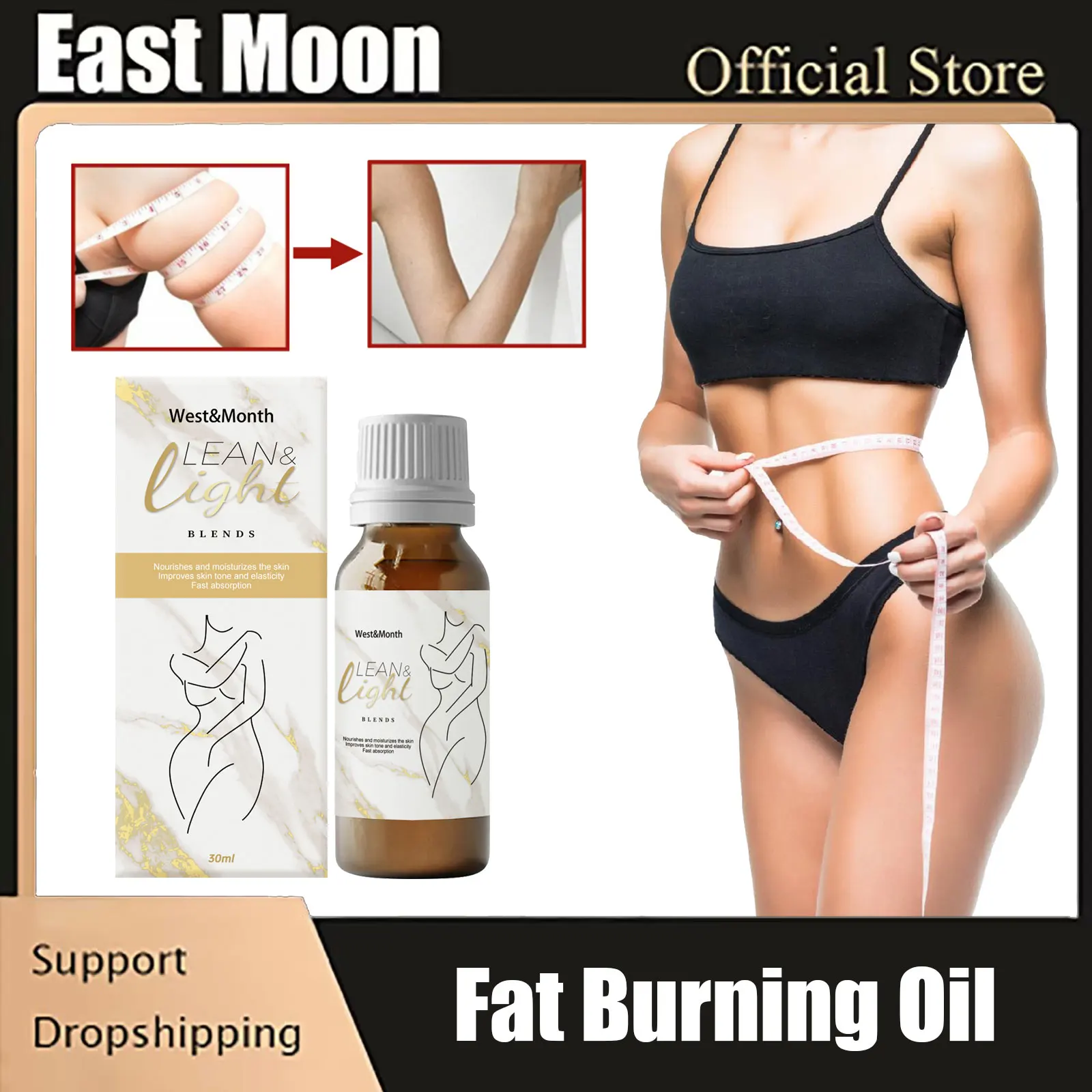 

Slimming Oil Thin Arm Leg Dissolve Fat Anti Cellulite Belly Waist Fat Burning Body Massage Promote Metabolism Weight Loss Oil