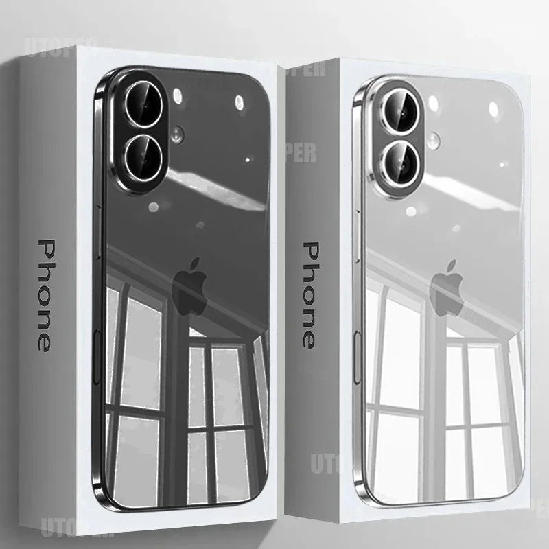 Мягкий прозрачный чехол из ТПУ для iPhone 16 15 14 13 12 11 Pro Max Plus комплексная защита