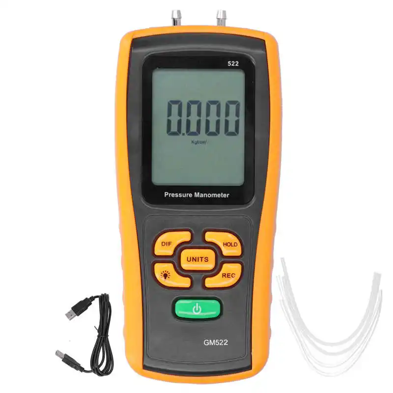

GM522 Pressure Meter Portable Manometer Digital Differential Pressure Gauge Testing Tool Pressure Testing