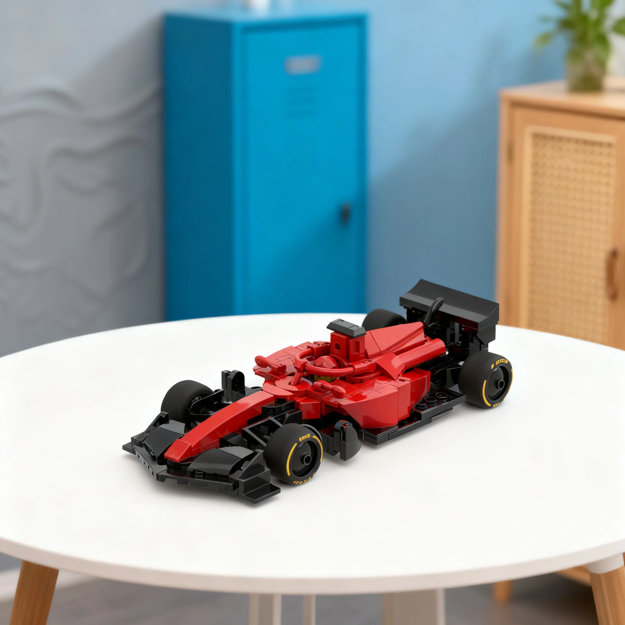 Фото 246 деталей MOC City Champions SF-26 F1 Гоночный Автомобиль, Модель из Строительных Блоков, Рождественские Подарки, Сборная Модель, Подарок на День Рождения, Коллекция, Образовательный DIY-набор №1