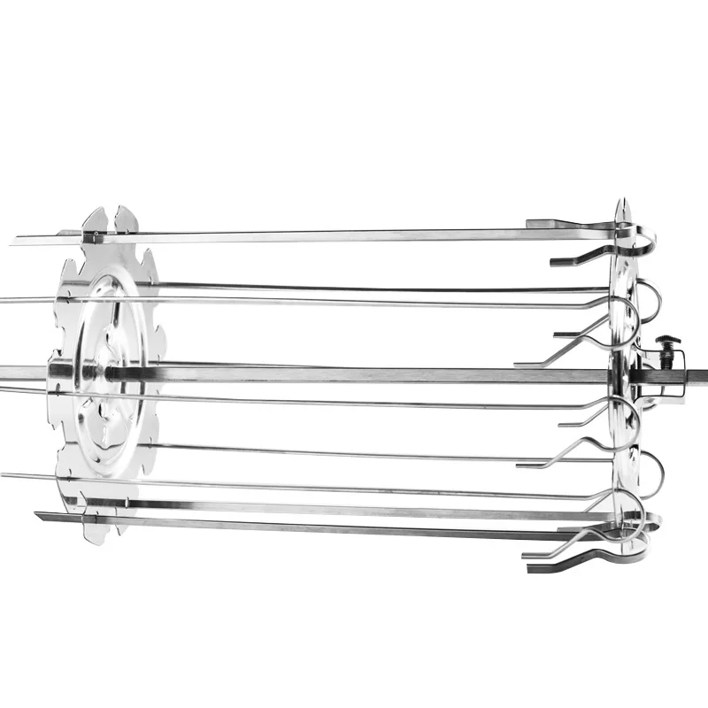 

GIEMZA BBQ Steel Metal Roaster Rotisserie Skewers Needle Cage Oven Kebab Maker Grill Removable Rotating Grill For Electric Oven