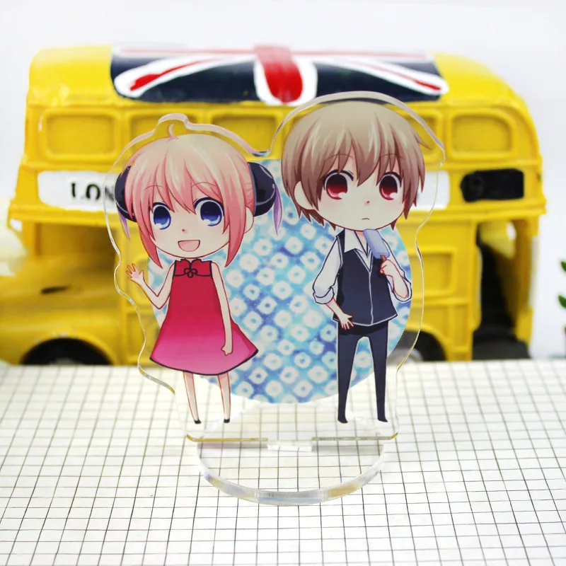 10cm Japan Anime Gintama Figures Acrylic Stand Model Plate Sakata Gintoki Kagura Shinpachi Q Version Standing Sign Toys Ornament images - 6