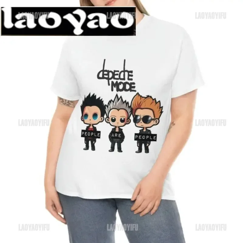 Фото Винтажная Футболка Depeche, модная рубашка DM Band, женская рубашка для фанатов, Memento Mori Tour, Dave Gahan, Martin №2