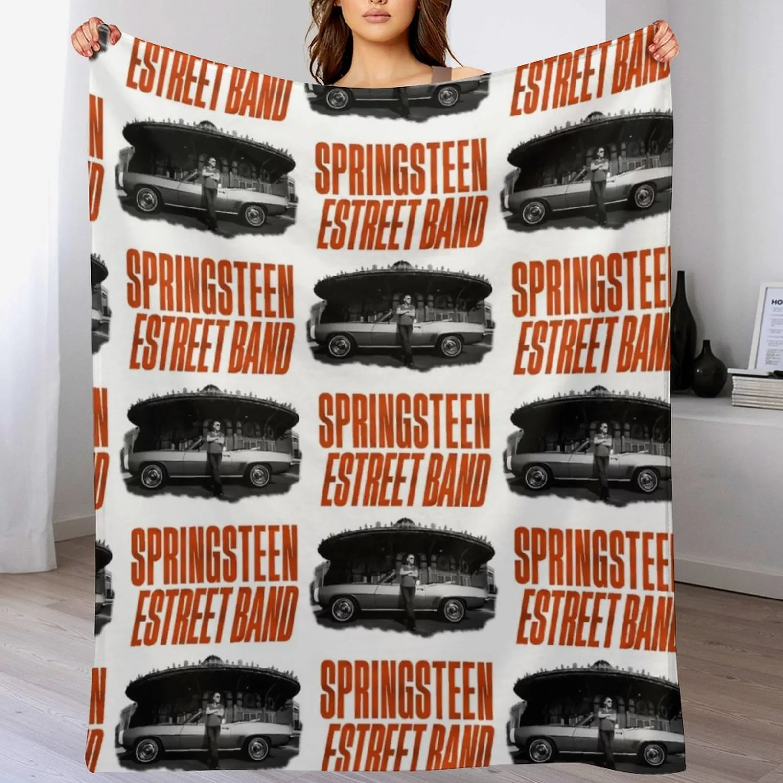 Бр?ок?? Музыка Spr Brug??? ?н и The ? Str??? ?t Band Tour 2023 Подарочное одеяло Boss Fan милые одеяла в