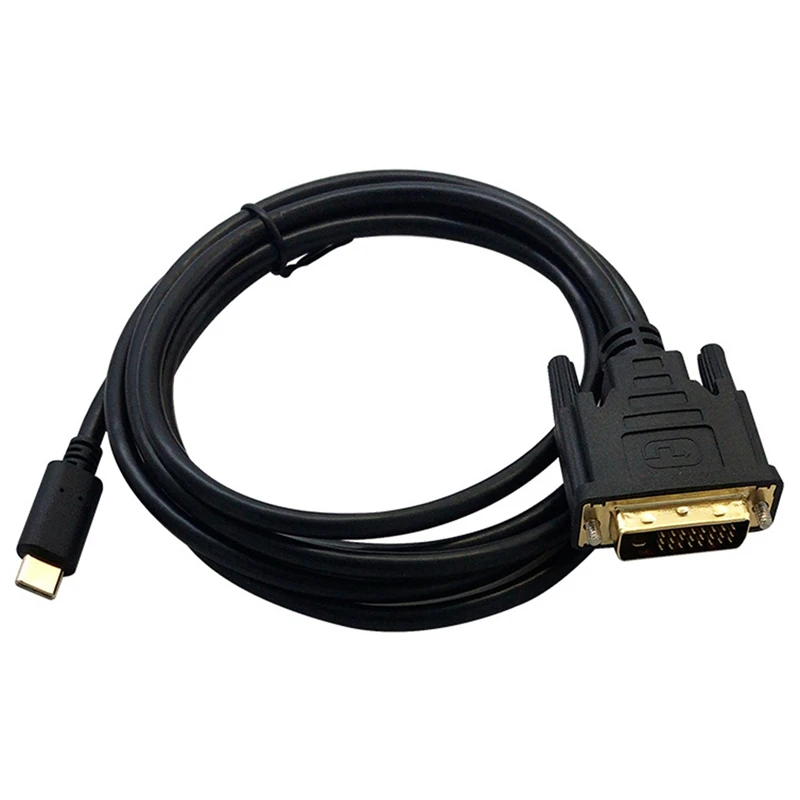 

USB TYPE C To DVI Cable USB Type C To DVI 24+1 Adapter 4K 30Hz (6FT/1.8M) Thunderbolt 3 For 2017/2016 Pro