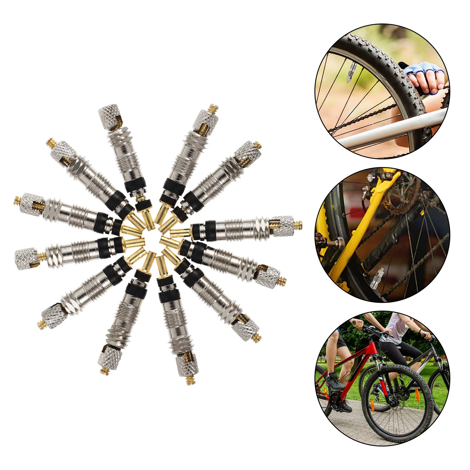 

12 Pcs Bike Valve Core Stem Replacement Bicycles Remover Tubeless Mtb Caps
